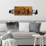 Wallity Mountain Range Escultura de Pared en Nogal y Negro